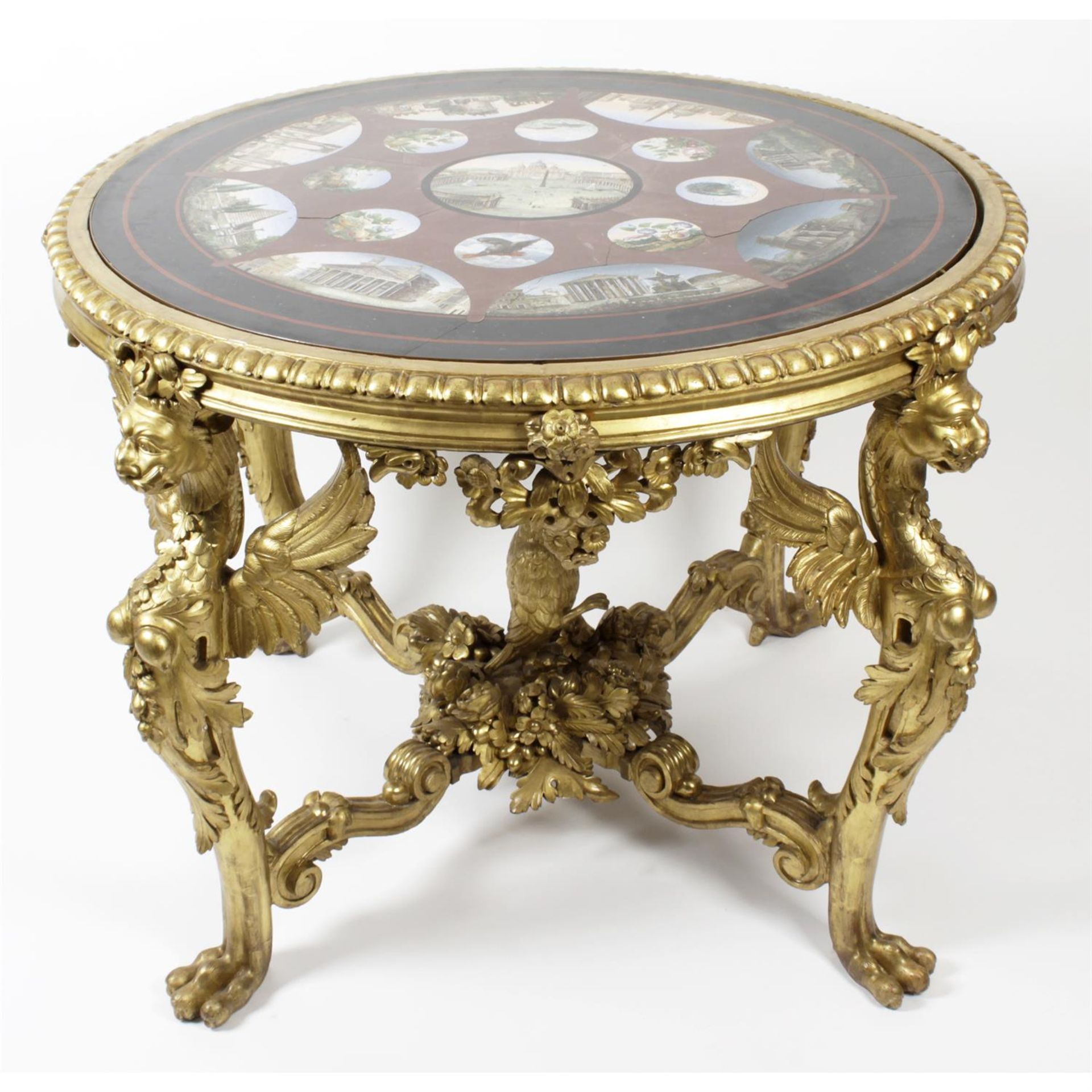 A 19th century Italian micromosaic table.