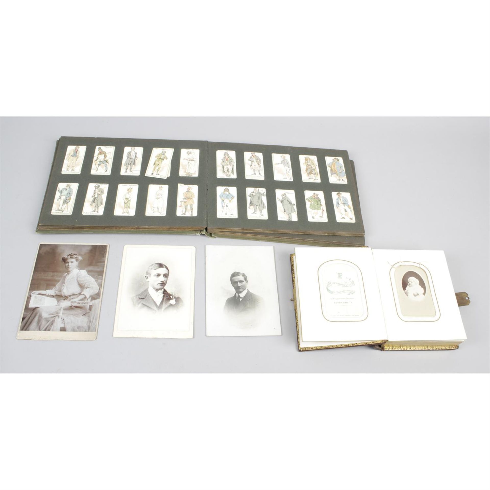 A selection of items, to include a postcard album containing a selection of various RPPC and colour