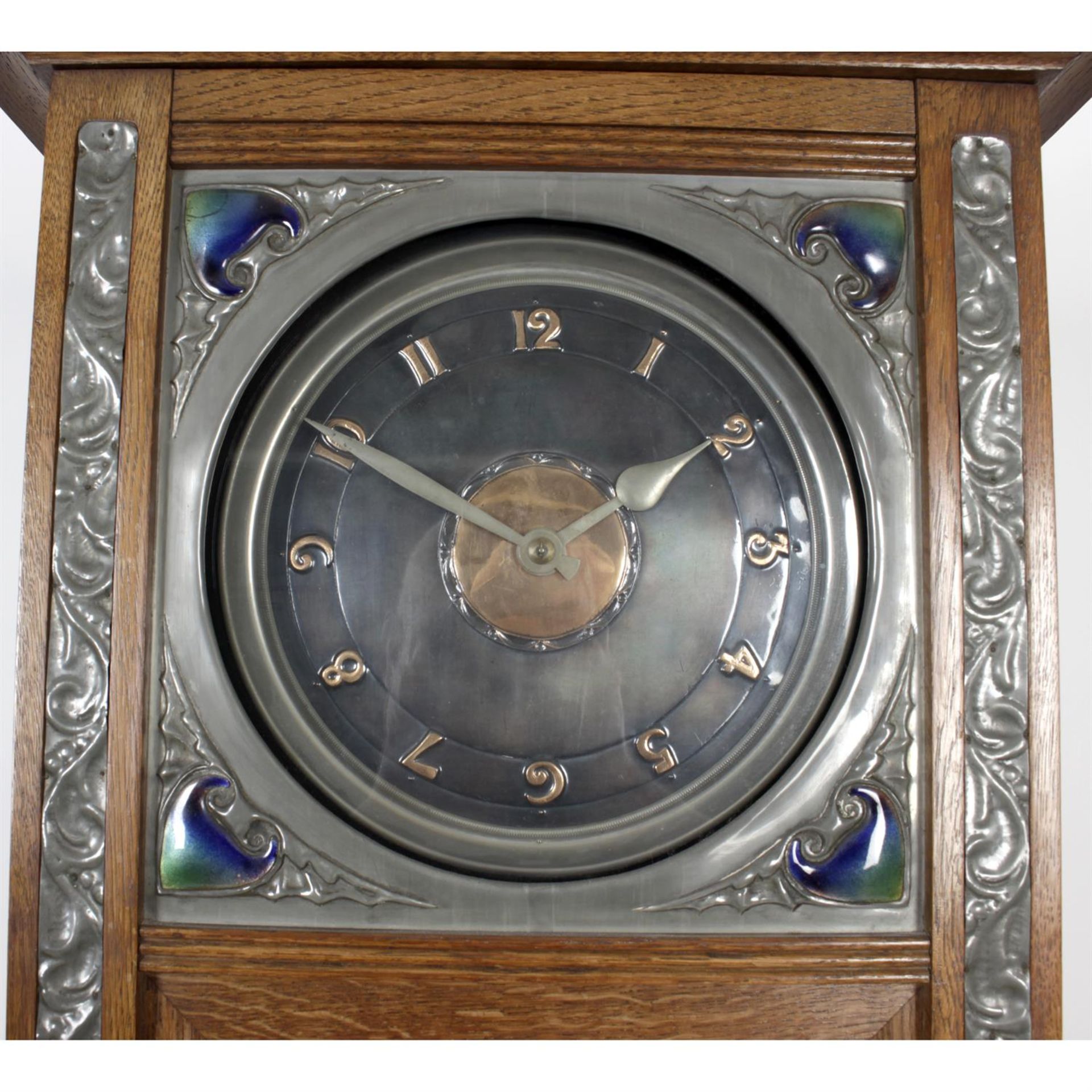 A fine early 20th century Arts & Crafts longcase clock. - Image 2 of 7