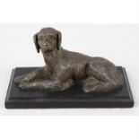 A late 19th century bronze study of a dog.