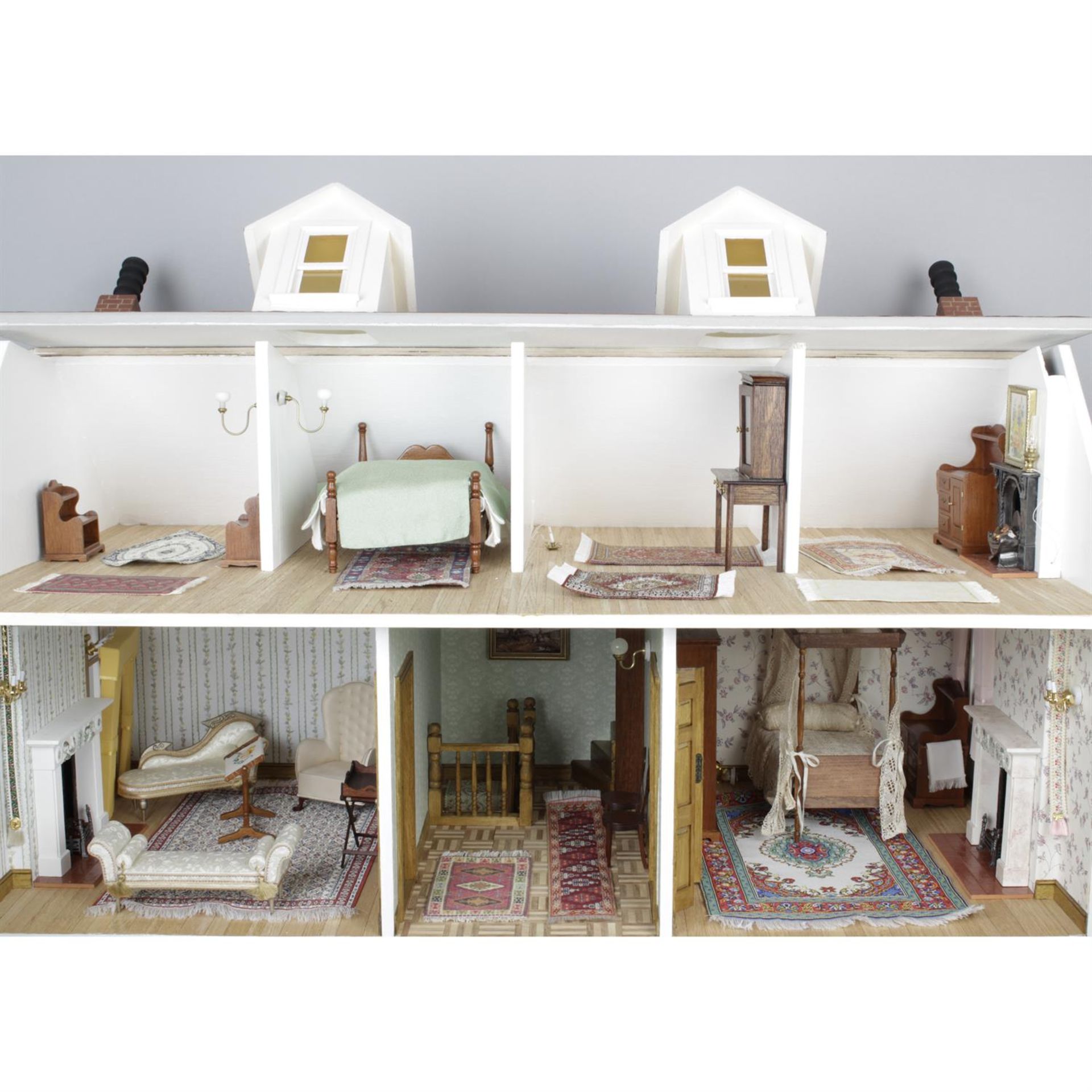 A large wooden dolls house. - Image 8 of 8