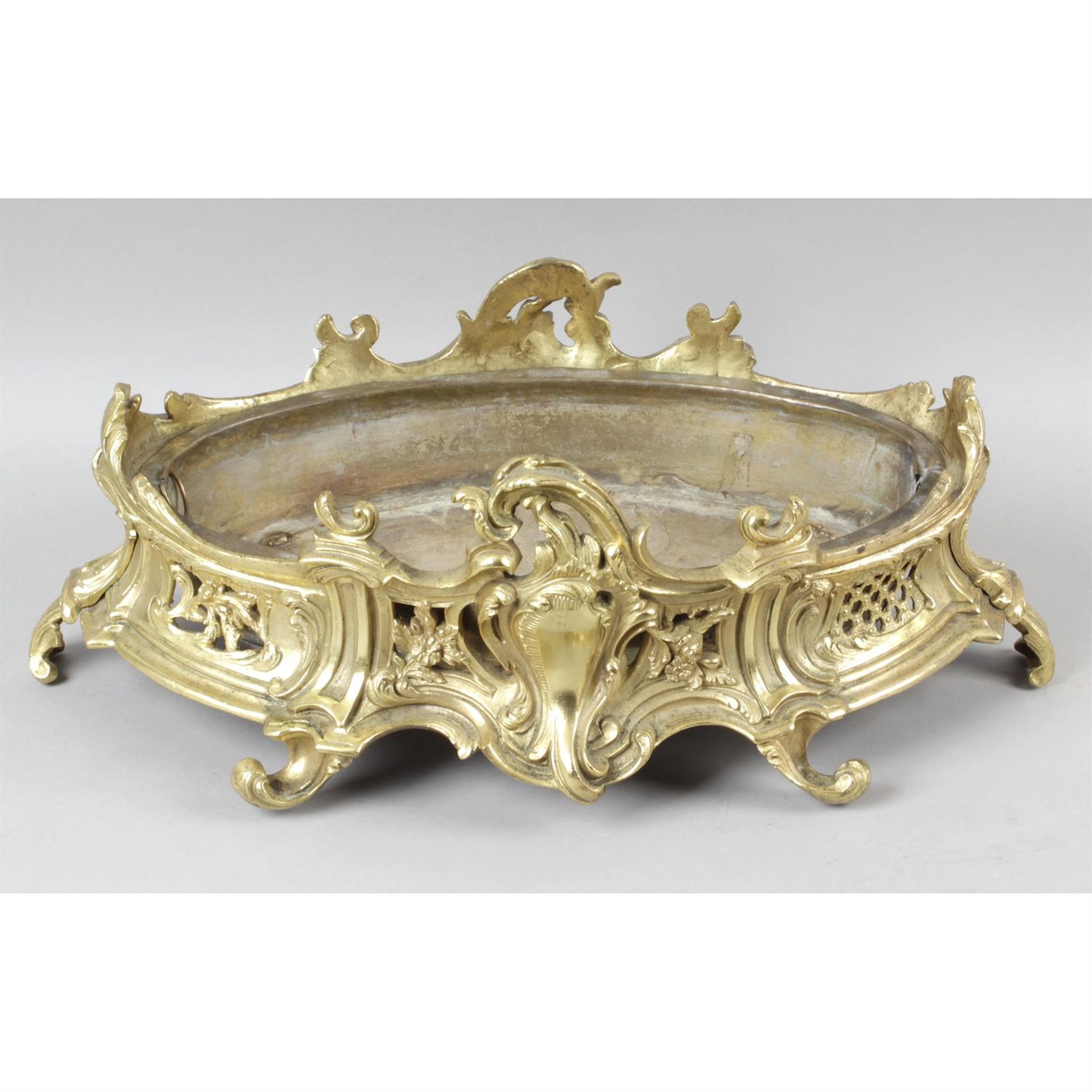 A 19th century gilt bronze table planter.