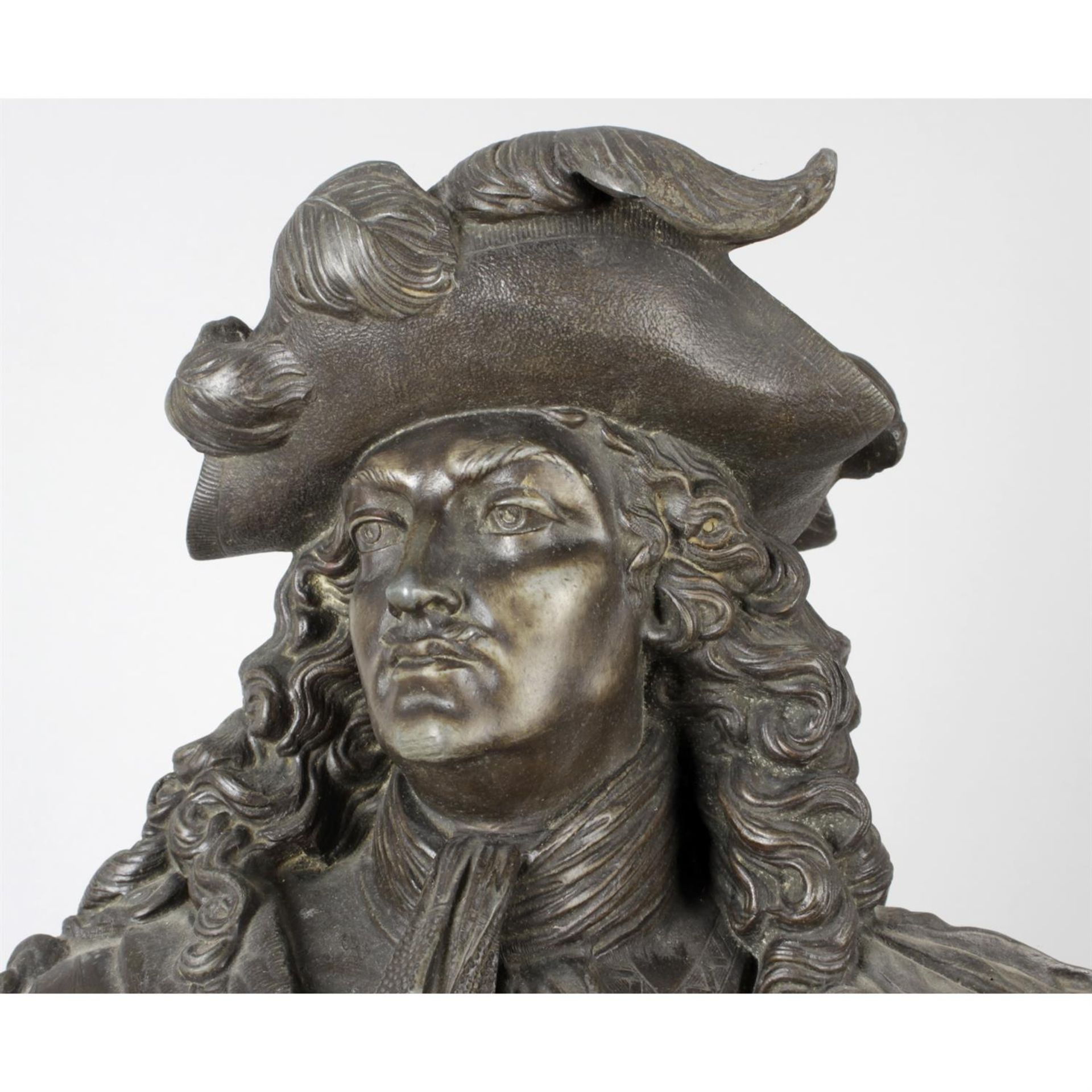 A large spelter figure, modelled as Louis XIV. - Image 2 of 2