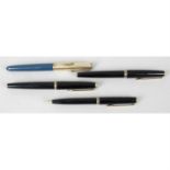 A mixed selection of assorted pens, to include Montblanc, Parker and Cross examples.