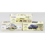 A collection of assorted Corgi, Matchbox, Lledo and other die cast model trucks and vans.