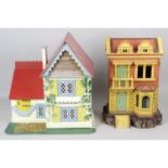 A 1960's Gee-Bee child's dolls house, together with a reproduction 'Gottschalk' style dolls house.