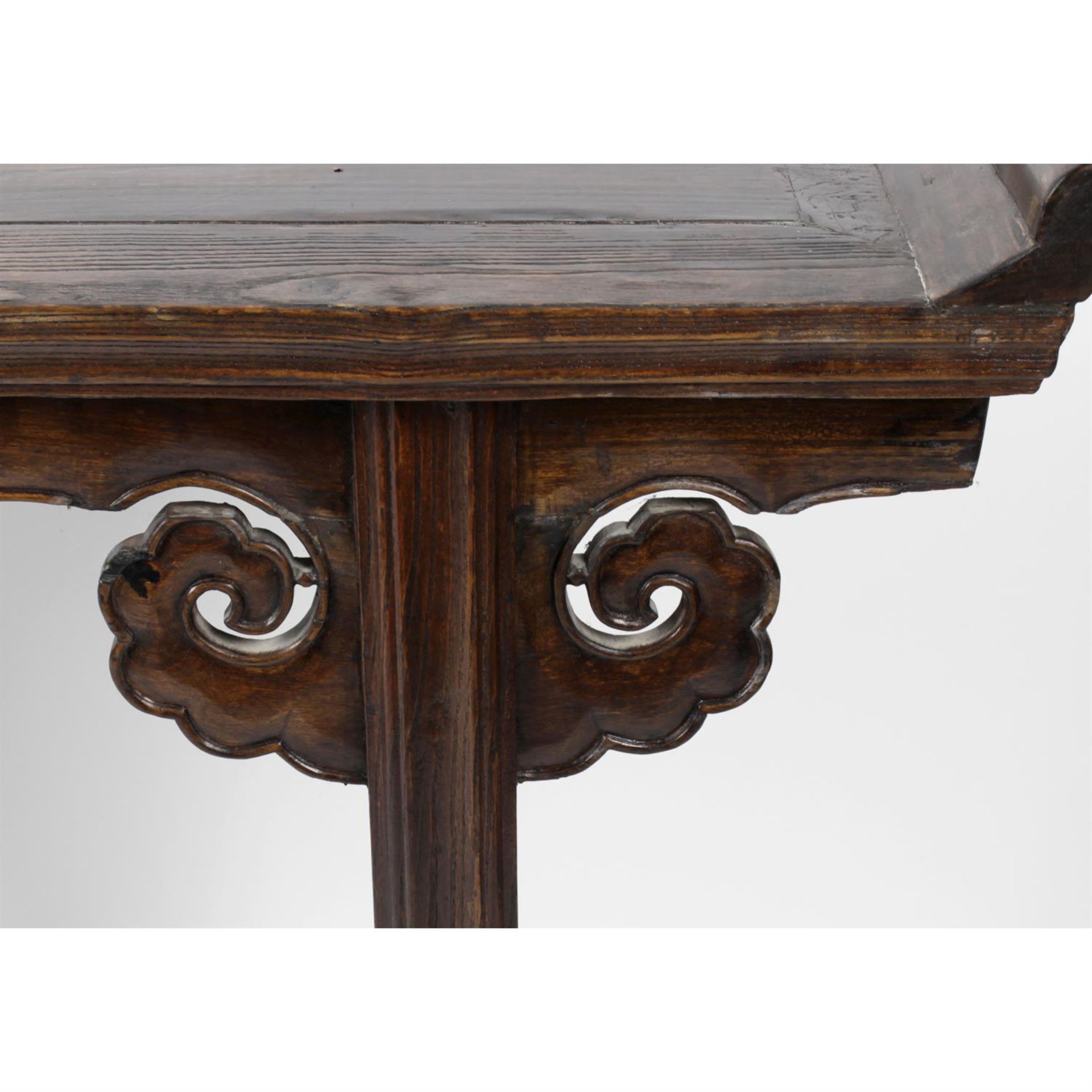 A Chinese carved hardwood altar table. - Image 2 of 2