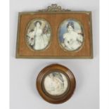 A pair of early 20th century portrait miniature.