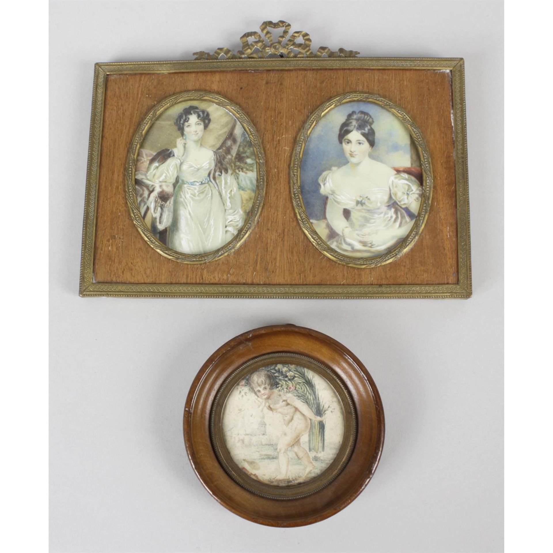 A pair of early 20th century portrait miniature.
