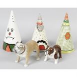 A mixed selection of assorted items, to include bulldog door stop, Branksome pottery bulldog,