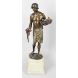 An Art Deco cold painted bronze figure.