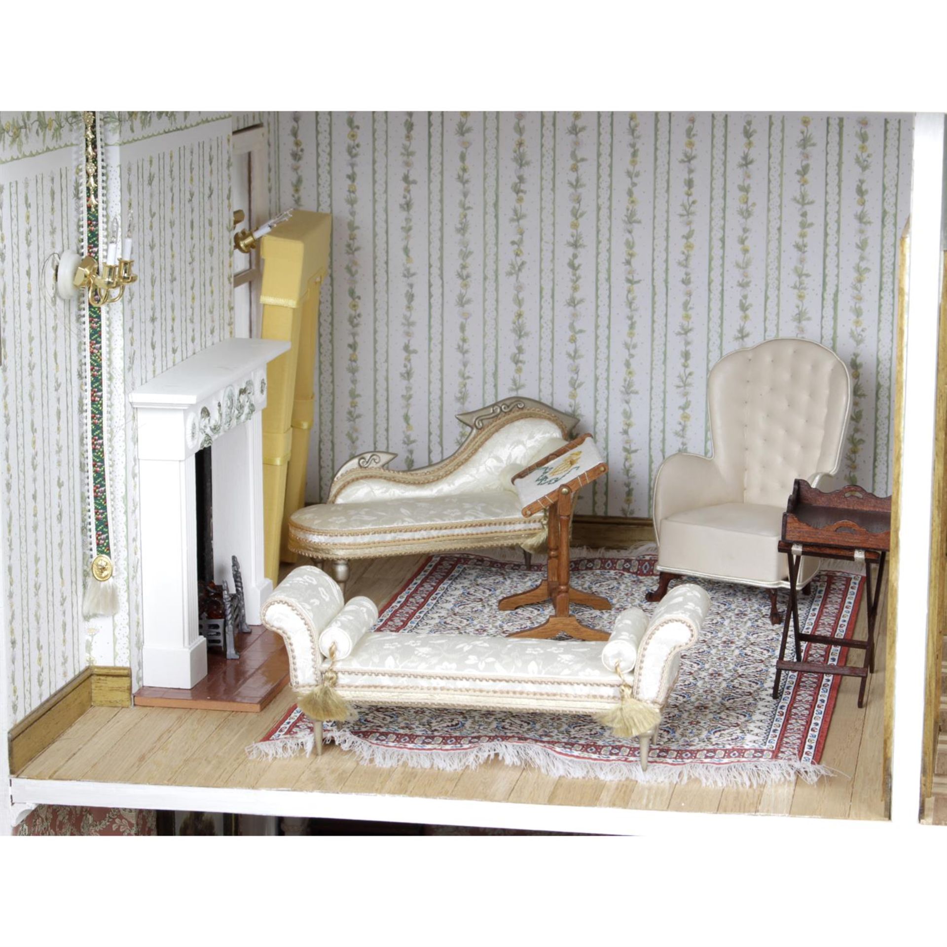 A large wooden dolls house. - Image 2 of 8