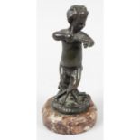 A late 19th century bronze modelled as a satyr.