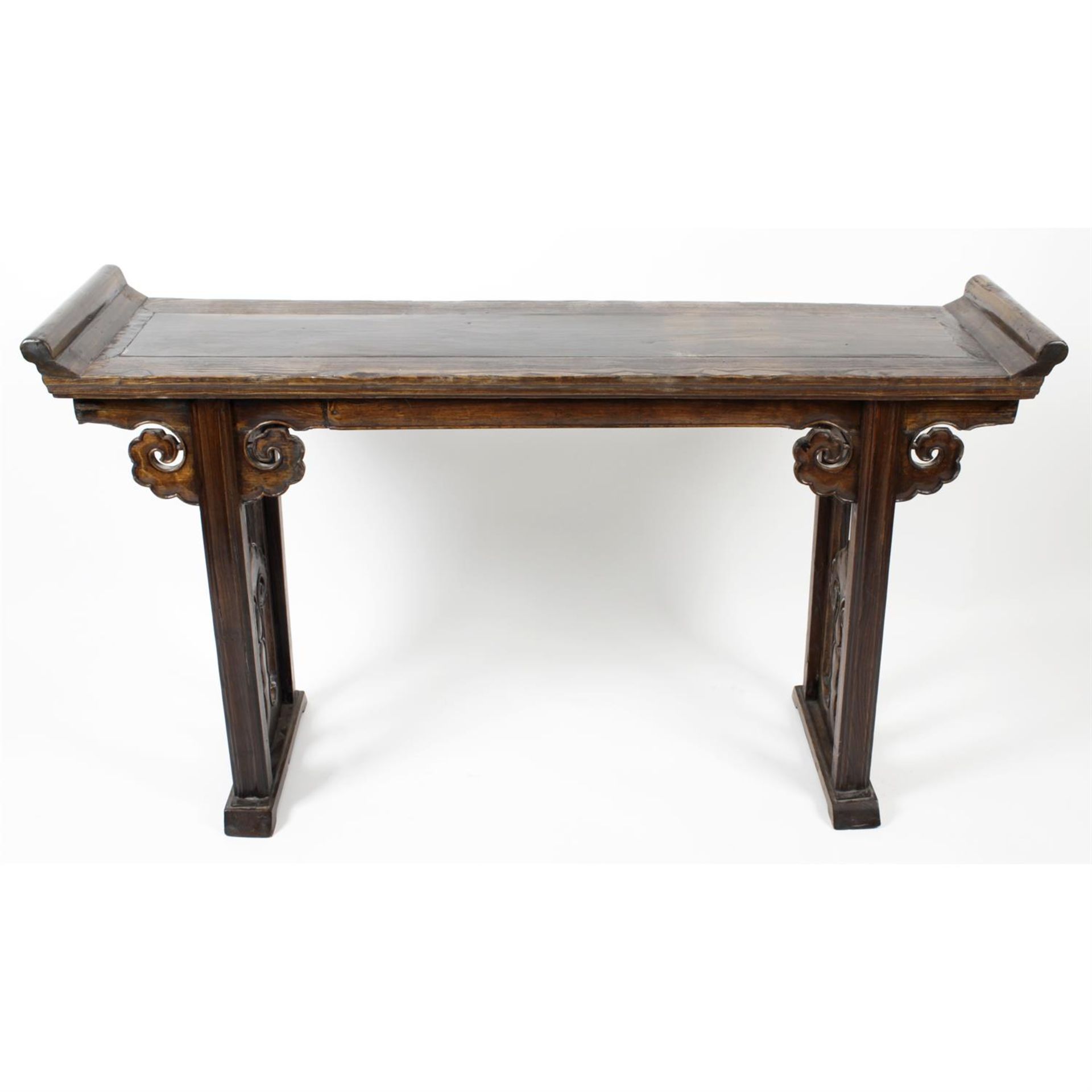 A Chinese carved hardwood altar table.