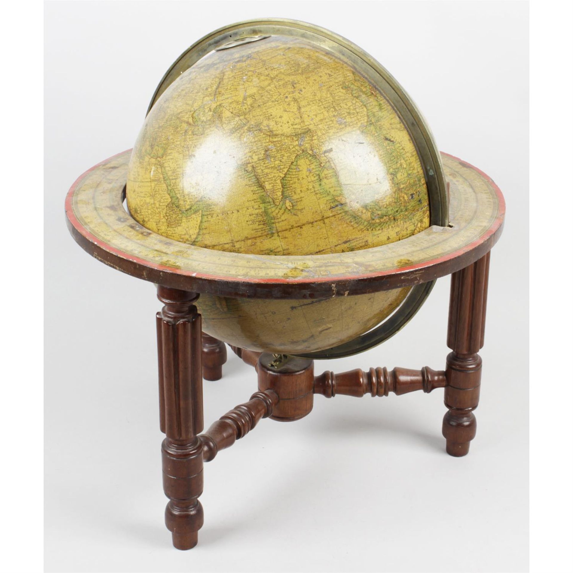 A 19th century Malbys Terrestrial library or desk globe.