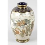 A late 19th/ early 20th century Japanese Satsuma pottery vase.