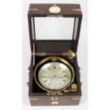 A late 19th century rosewood case chronometer.