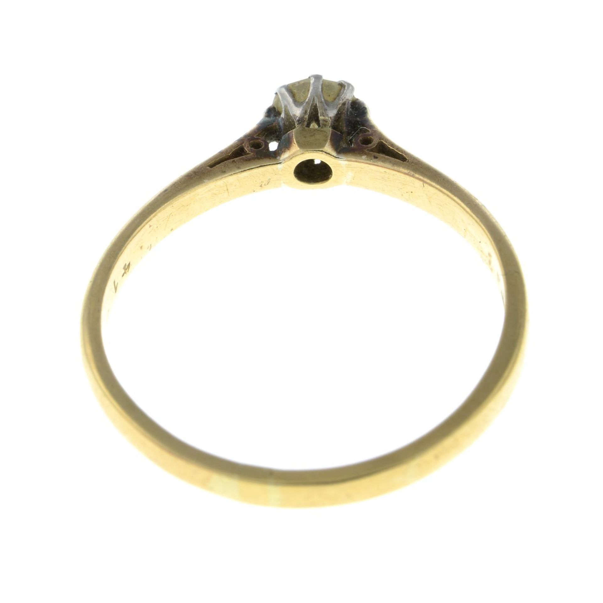 A brilliant-cut diamond single-stone ring. - Image 2 of 2