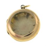 An early 20th century locket pendant, with glazed panel.