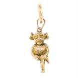 An Edwardian 9ct gold 'Lincoln Imp' charm/pendant.