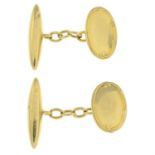 A pair of early 20th century 18ct gold cufflinks, by G H Johnstone & Co.