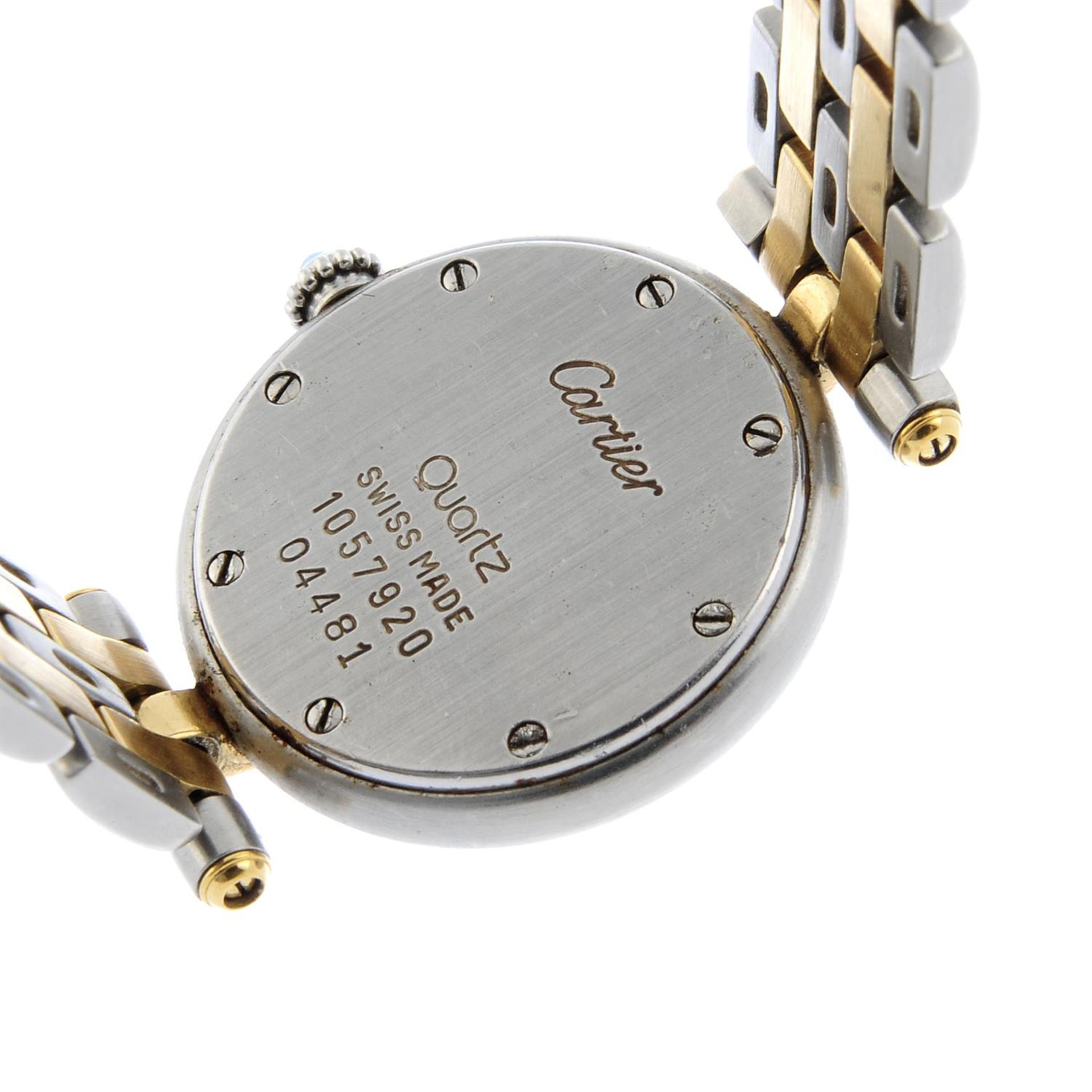 CARTIER - a bi-metal Panthere Ronde bracelet watch, 24mm. - Image 4 of 5