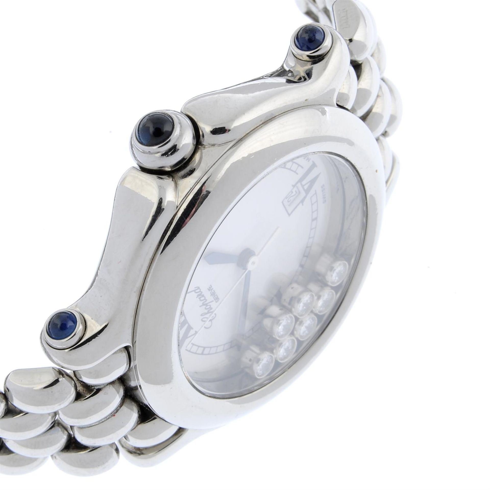 CHOPARD - a stainless steel Happy Sport Diamonds bracelet watch, 33mm. - Bild 3 aus 5