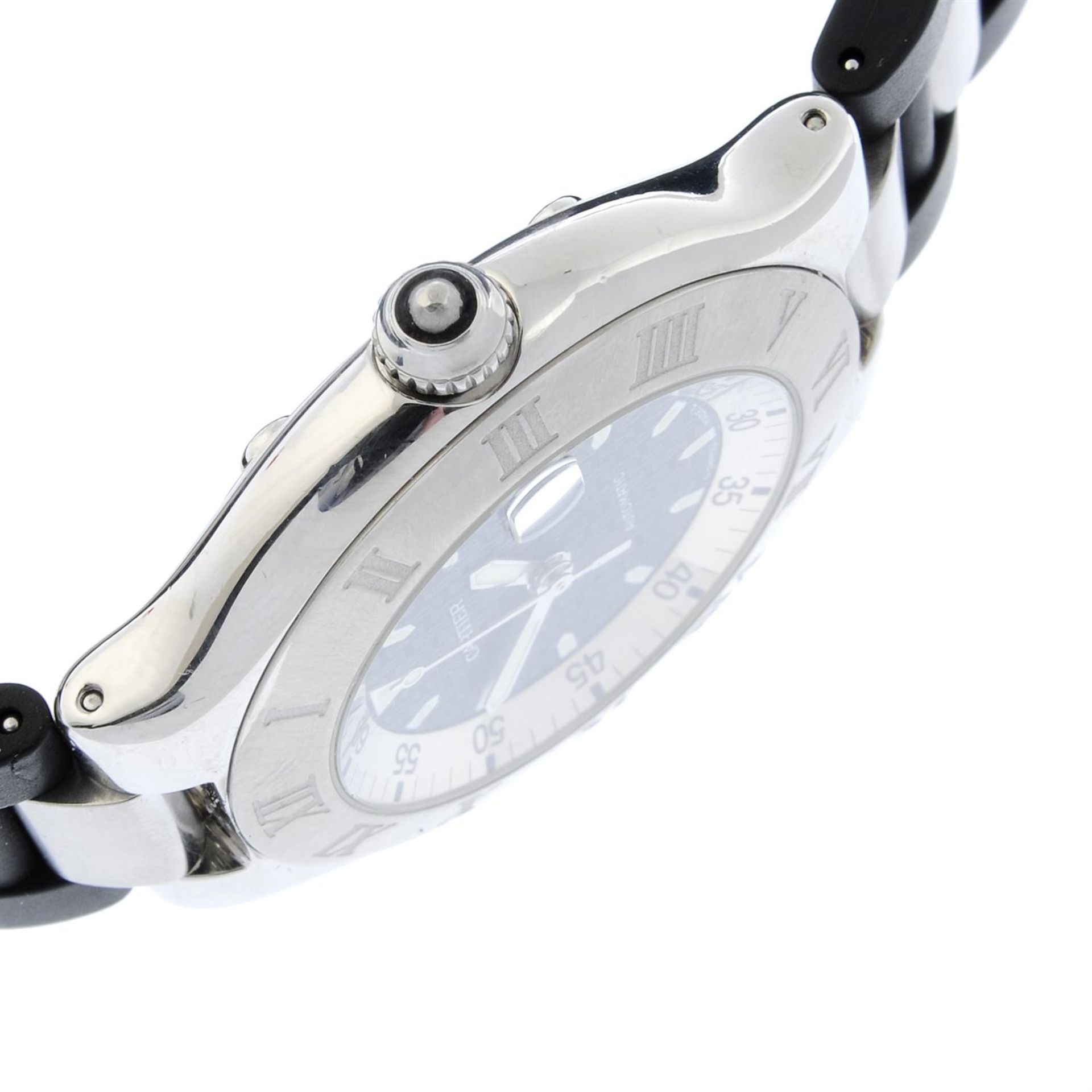 CARTIER - a stainless steel 21 Autoscaph bracelet watch, 37mm. - Image 3 of 5