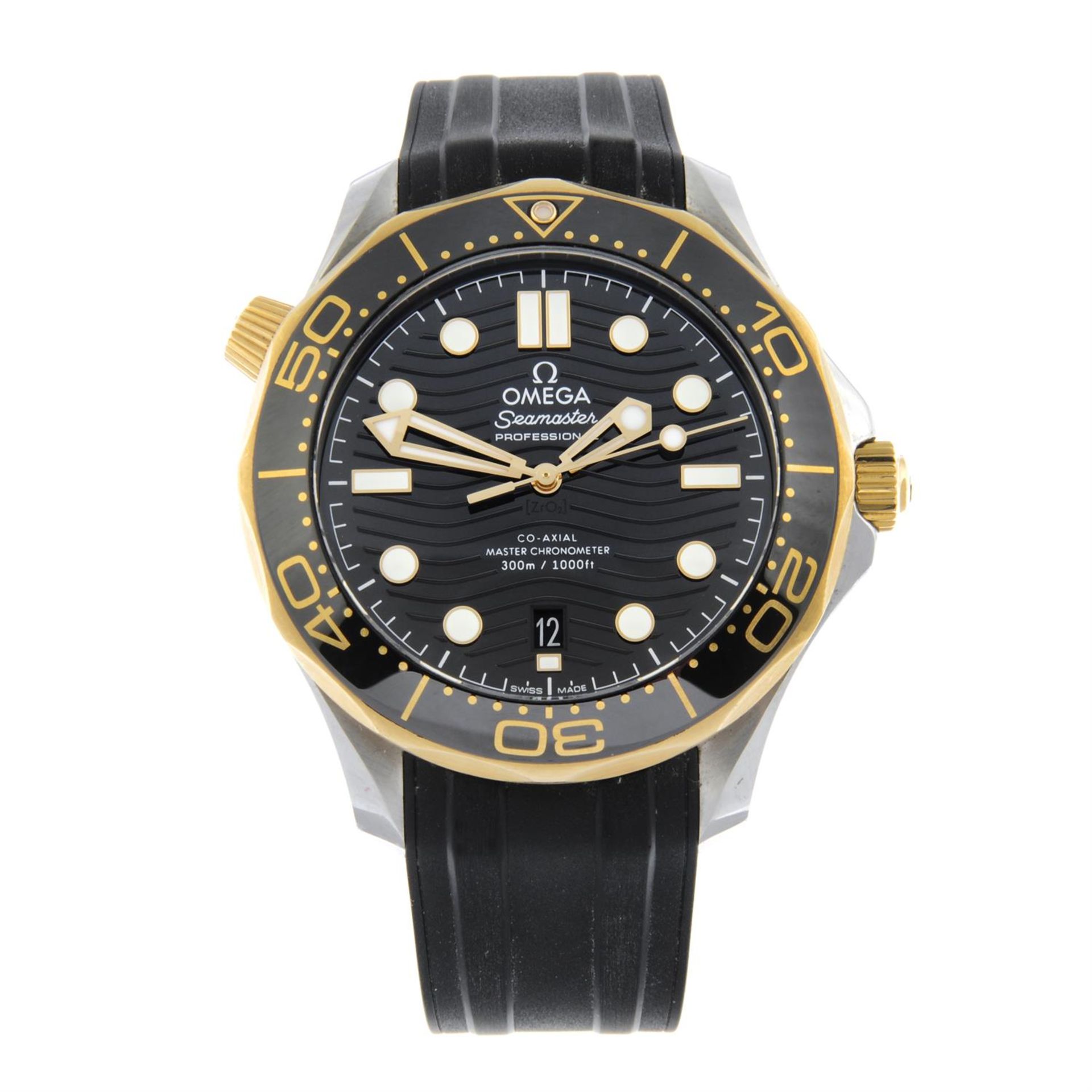 OMEGA - a bi-metal Seamaster Diver Co-Axial wrist watch, 42mm.
