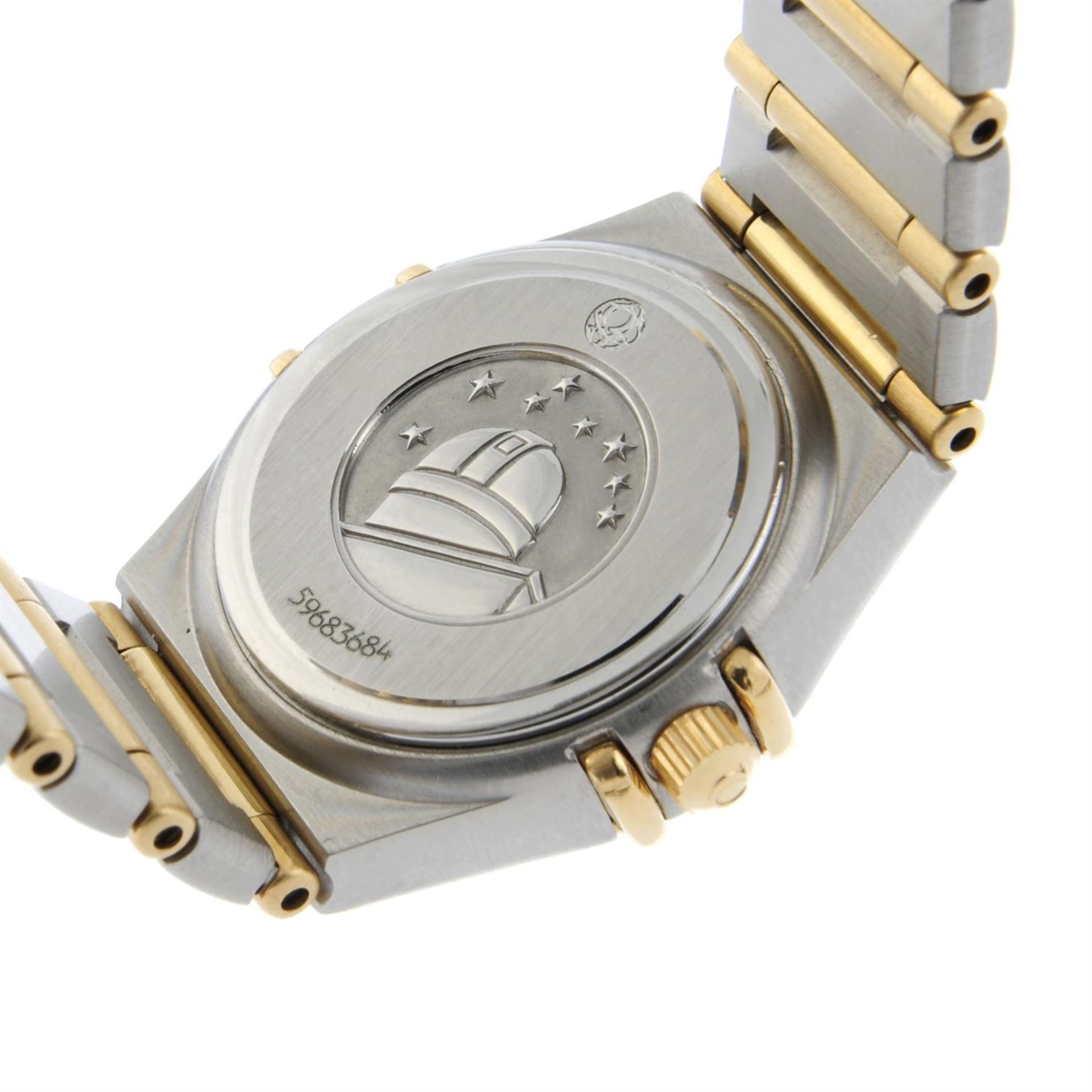 OMEGA - a factory diamond set bi-metal Constellation bracelet watch, 22.5mm - Image 4 of 5