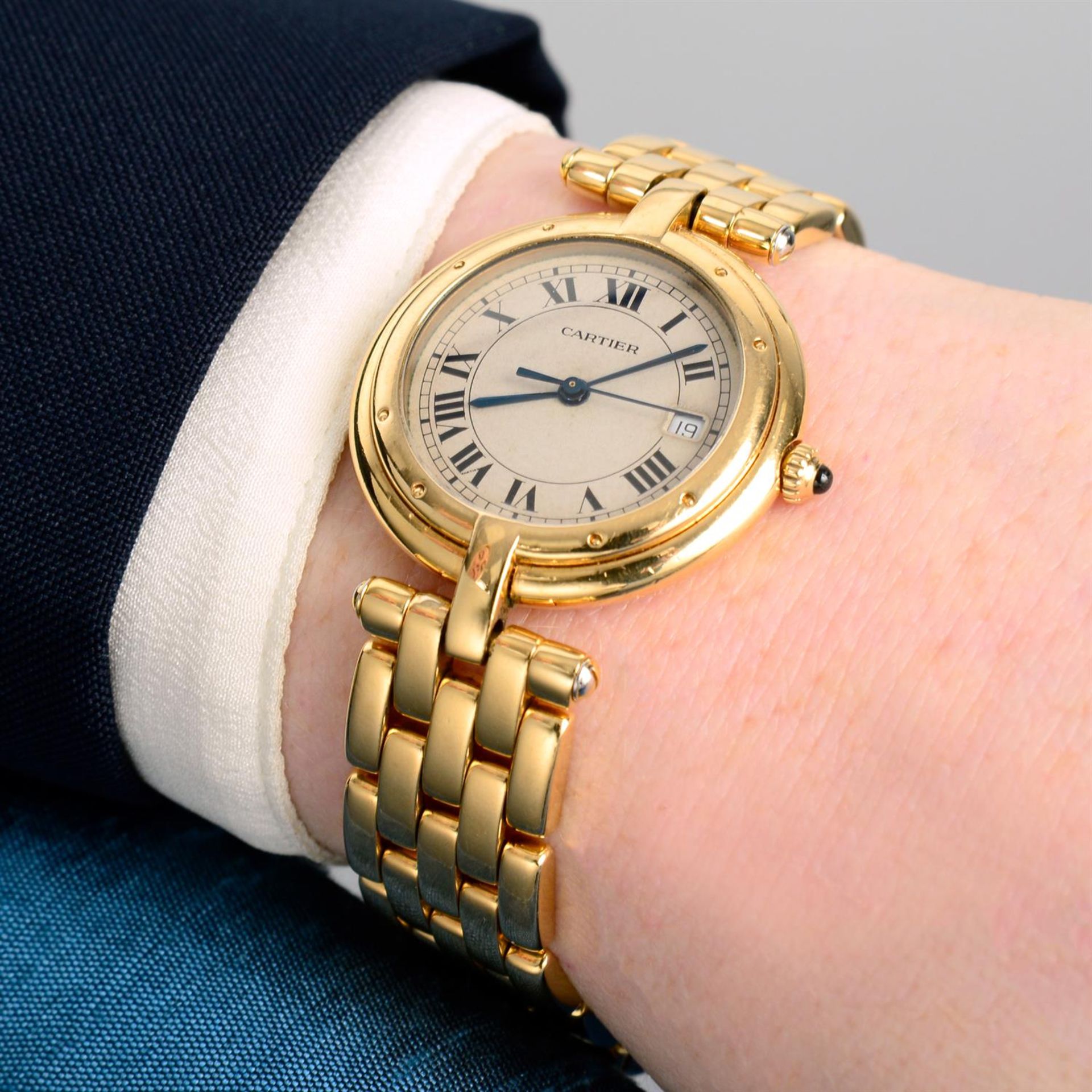 CARTIER - a 18ct gold Panthere Vendome bracelet watch, 24mm. - Image 6 of 6