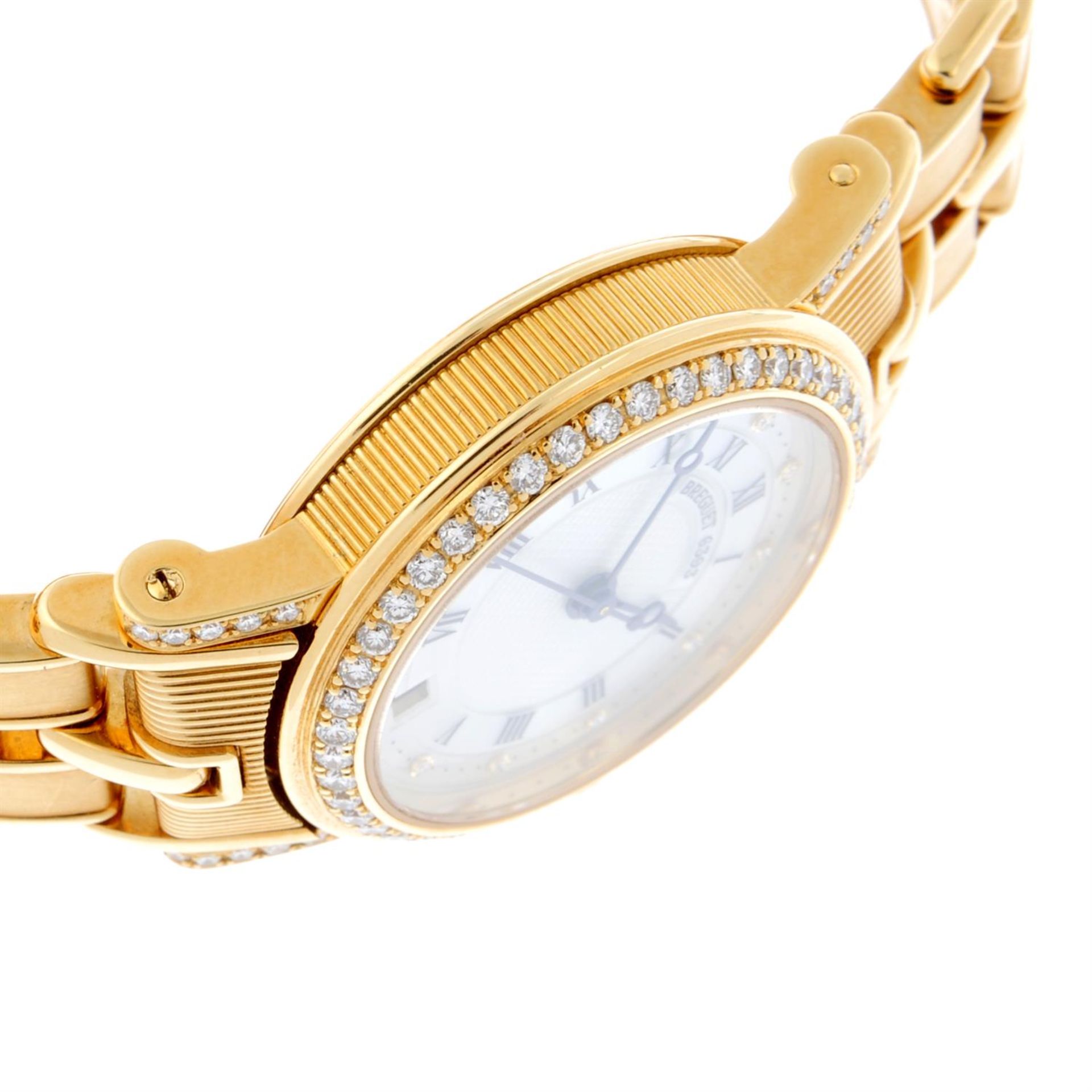 BREGUET - a diamond set 18ct yellow gold Horloger De La Marine bracelet watch, 26mm. - Image 4 of 7