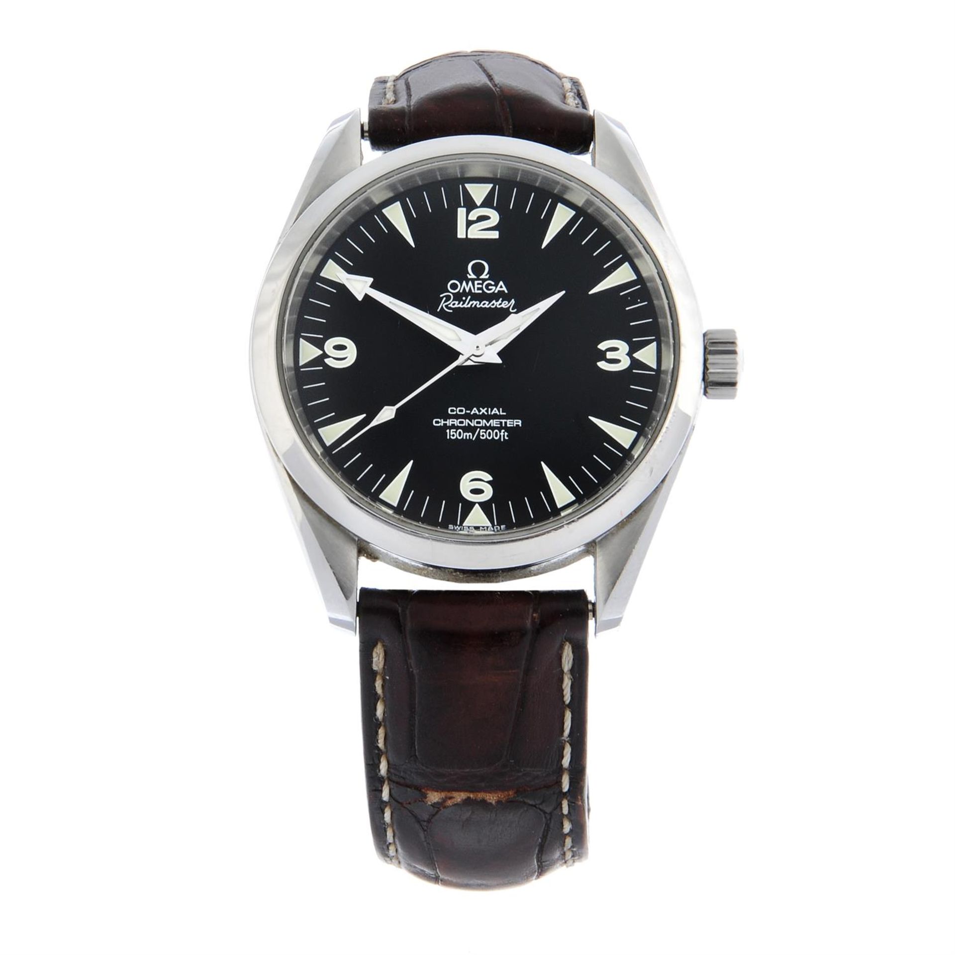 OMEGA - a stainless steel Seamaster Railmaster wrist watch, 39mm.