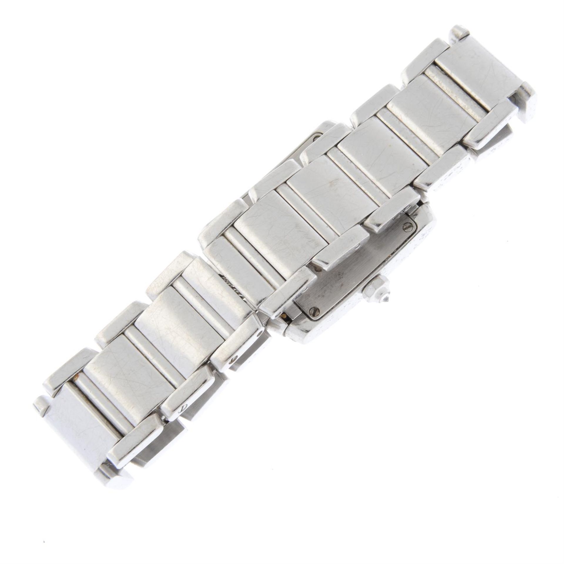 CARTIER - an 18ct white gold Tank Francaise bracelet watch, 20mm. - Image 2 of 6