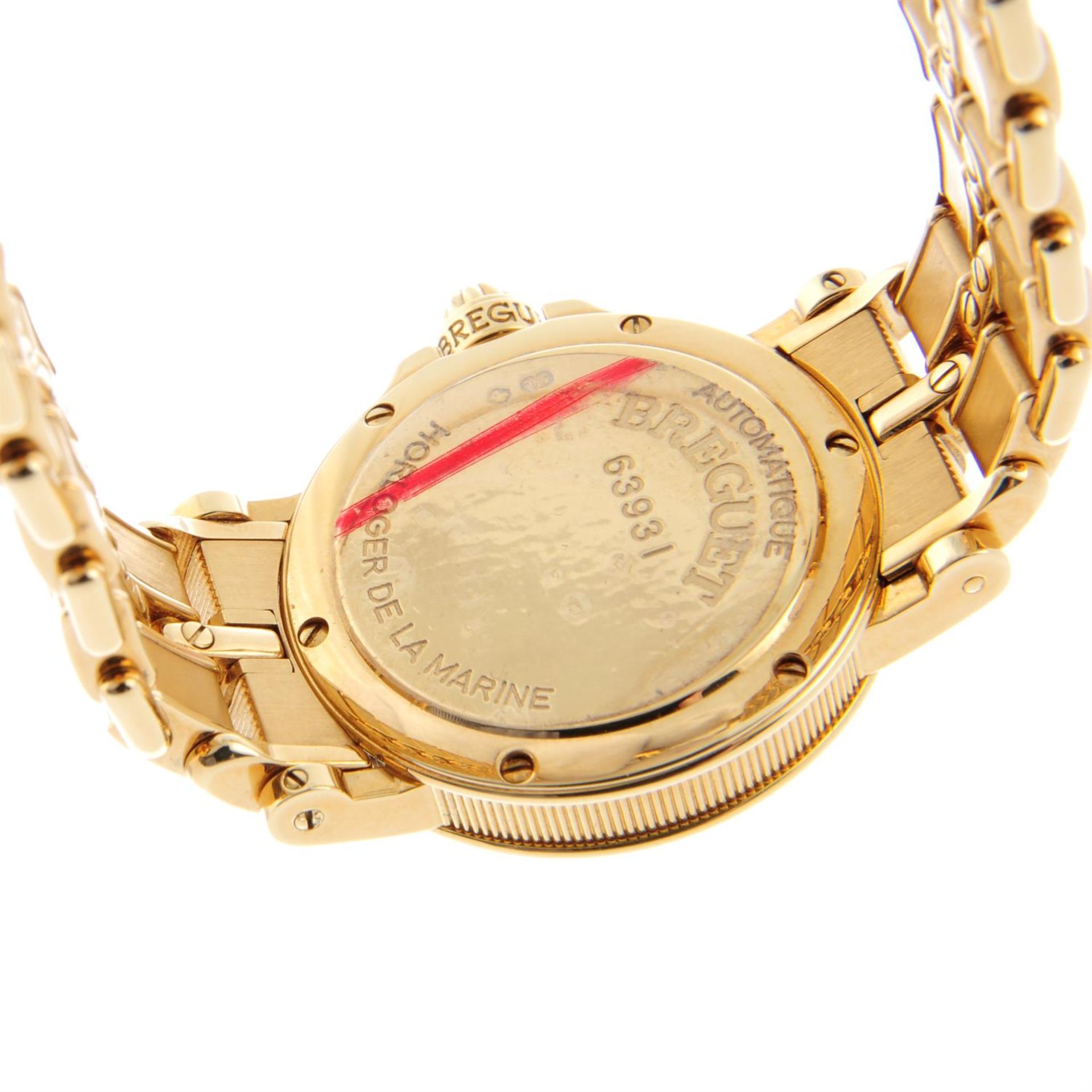 BREGUET - a diamond set 18ct yellow gold Horloger De La Marine bracelet watch, 26mm. - Bild 5 aus 7