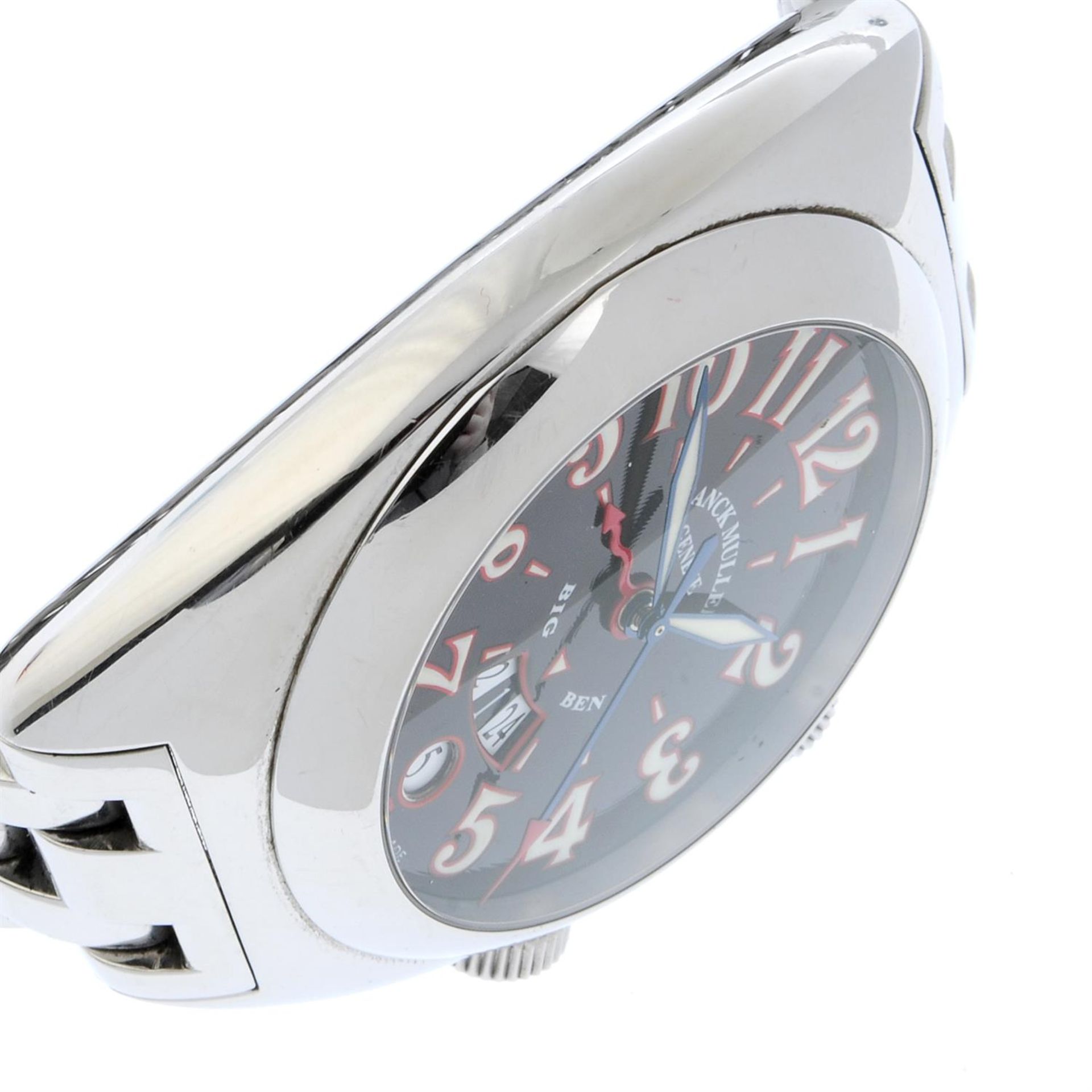 FRANCK MULLER - a stainless steel TransAmerica 2000 Big Ben GMT alarm bracelet watch, 40mm. - Image 4 of 7