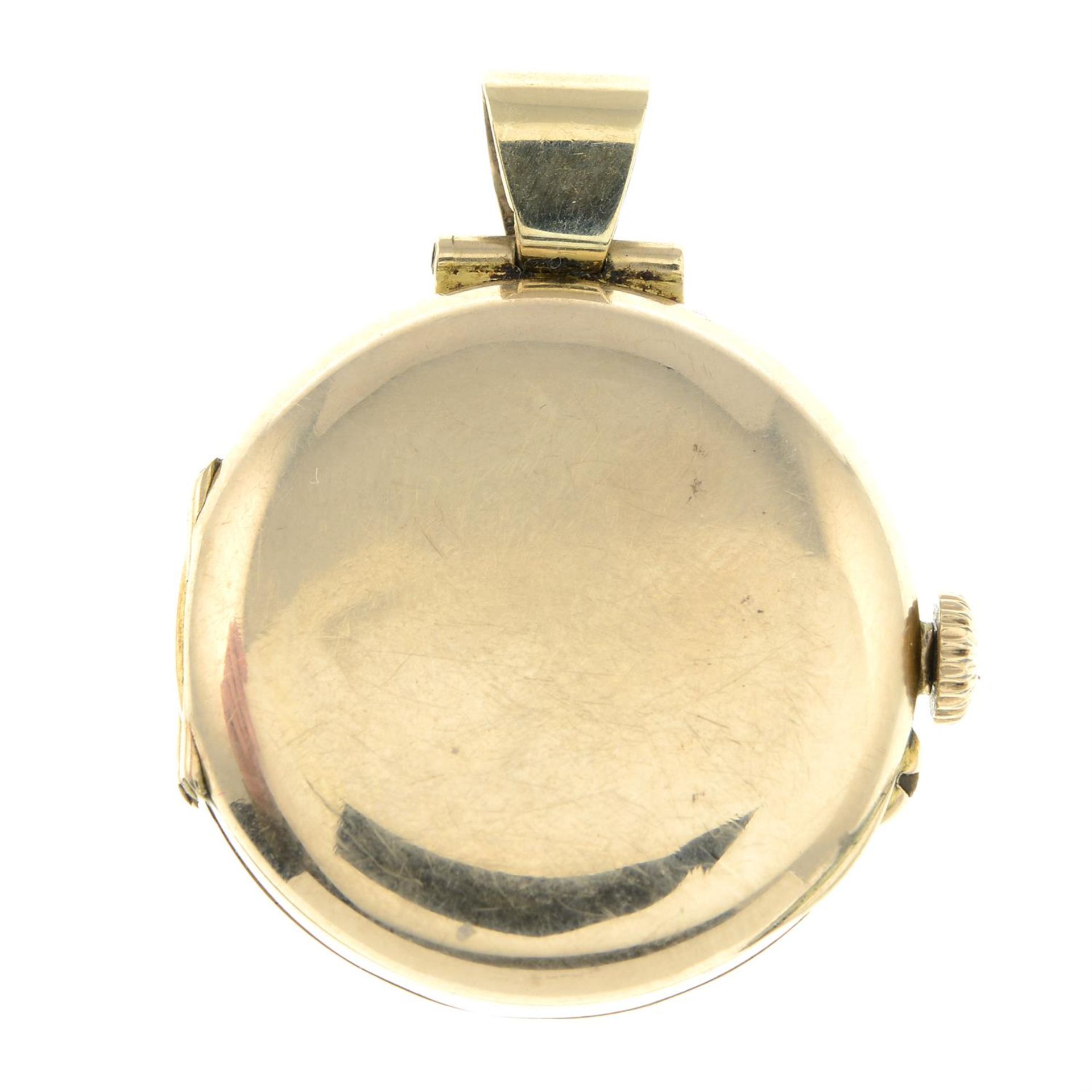 An Edwardian 9ct gold converted watch pendant. - Image 2 of 2