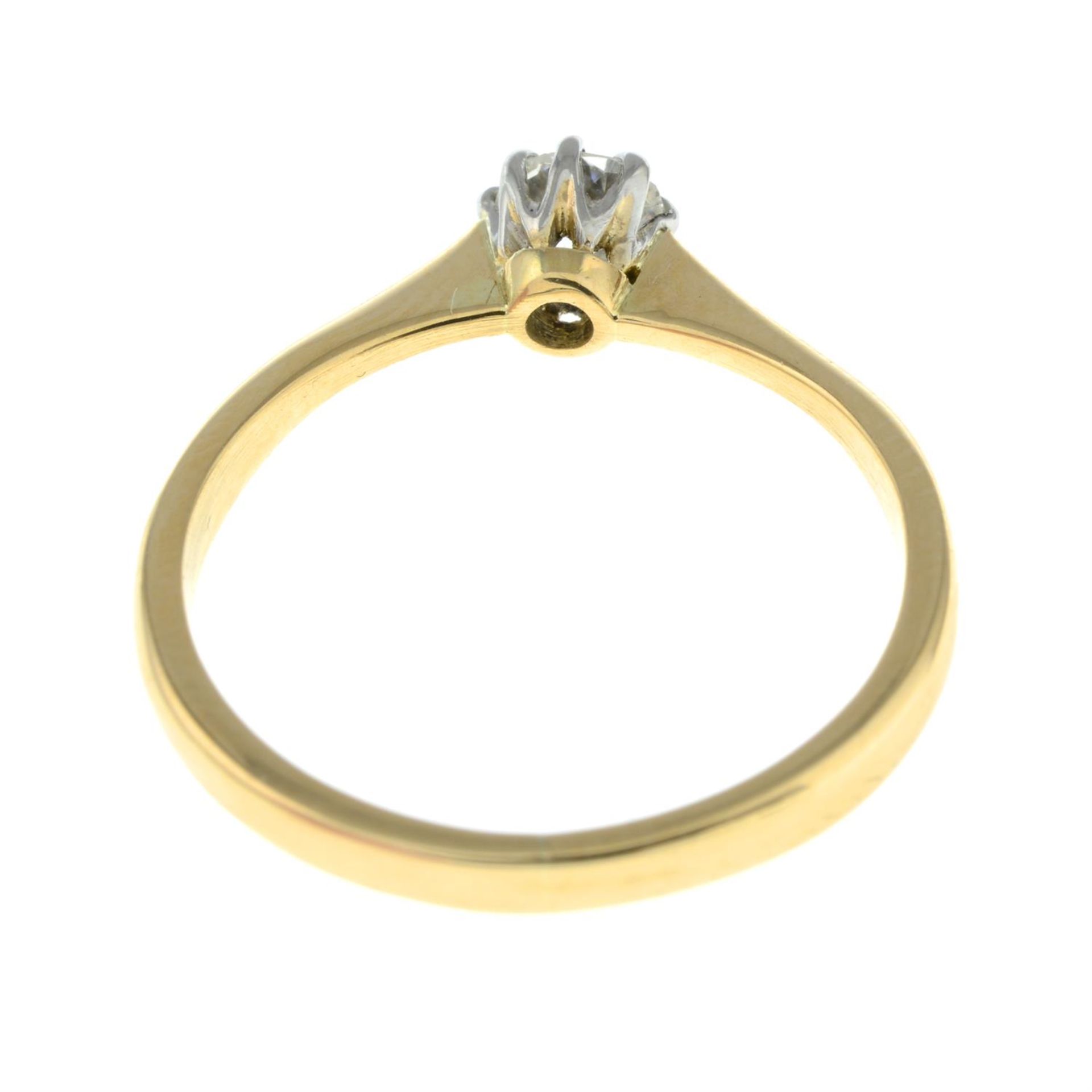 An old-cut diamond single-stone ring. - Image 2 of 2