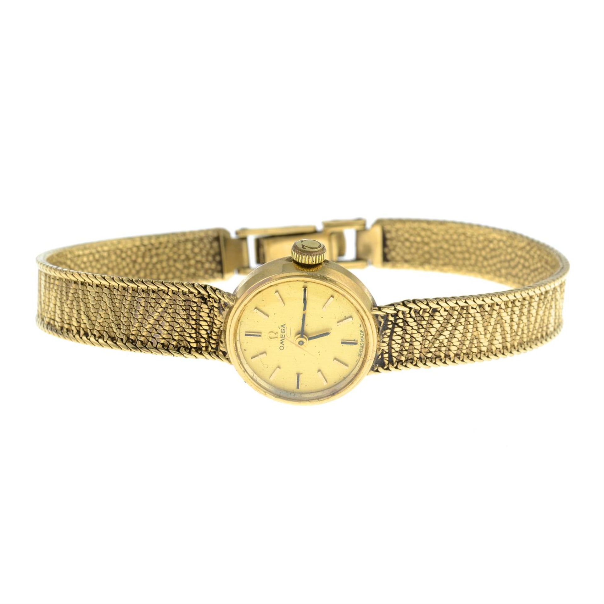 A 1960s 9ct gold ladies wrist watch, by Omega.