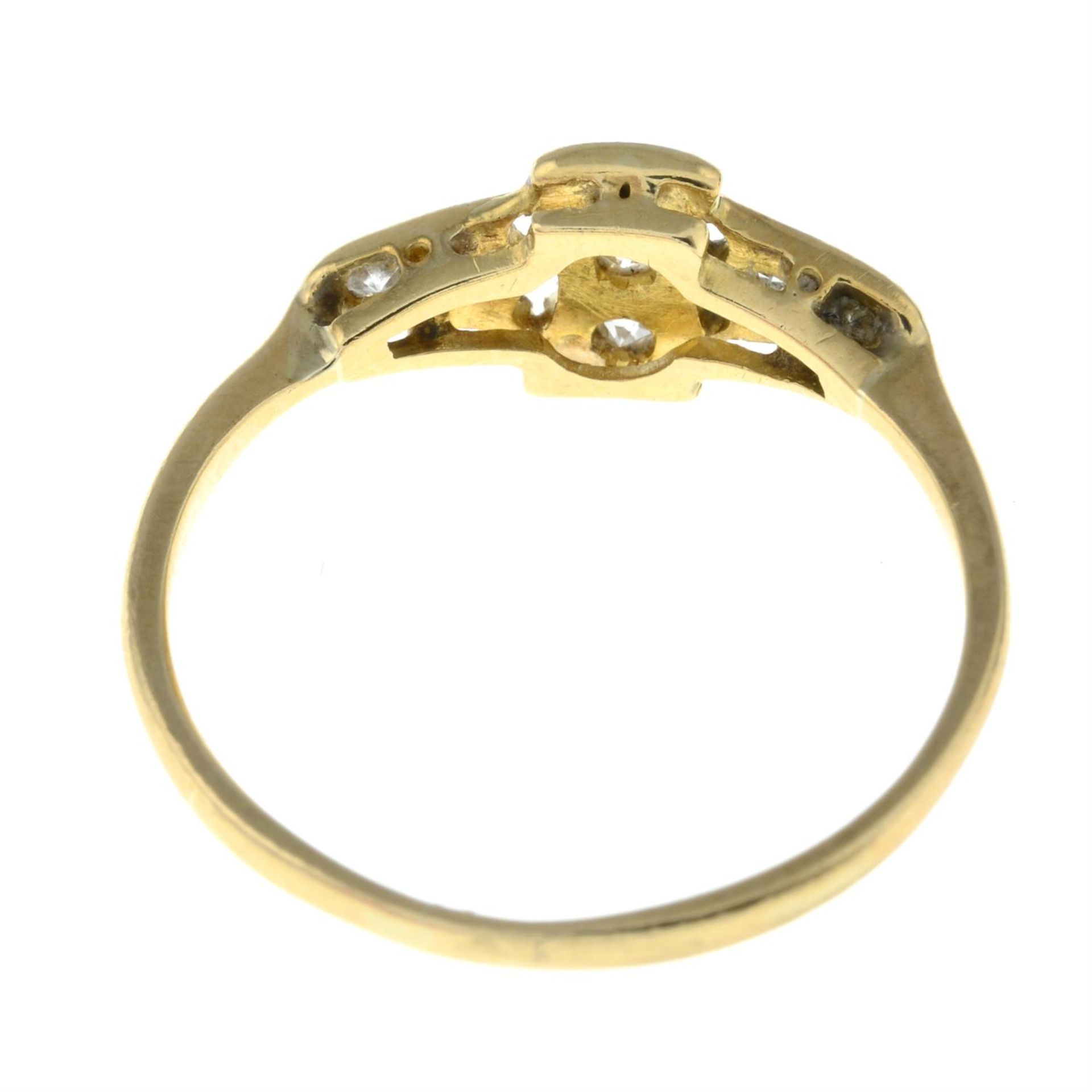 An early to mid 20th century 18ct gold and platinum single and old-cut diamond ring. - Image 2 of 2