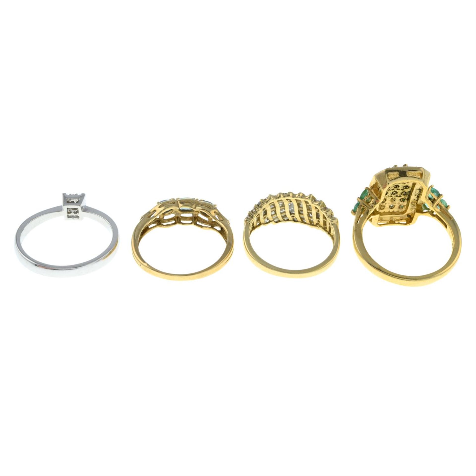 Four gem-set rings. - Bild 2 aus 2