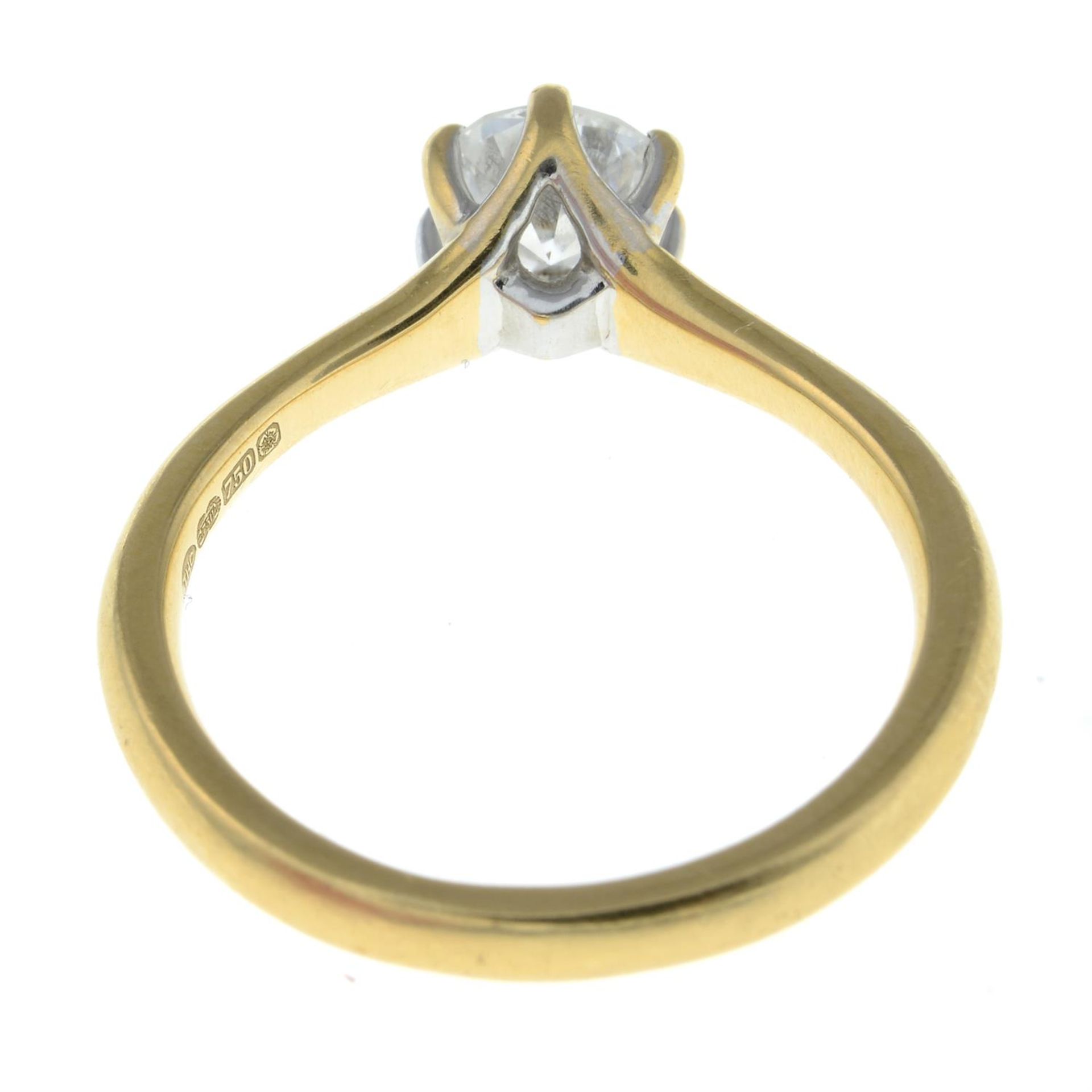 An 18ct gold brilliant-cut diamond single-stone ring. - Image 2 of 2