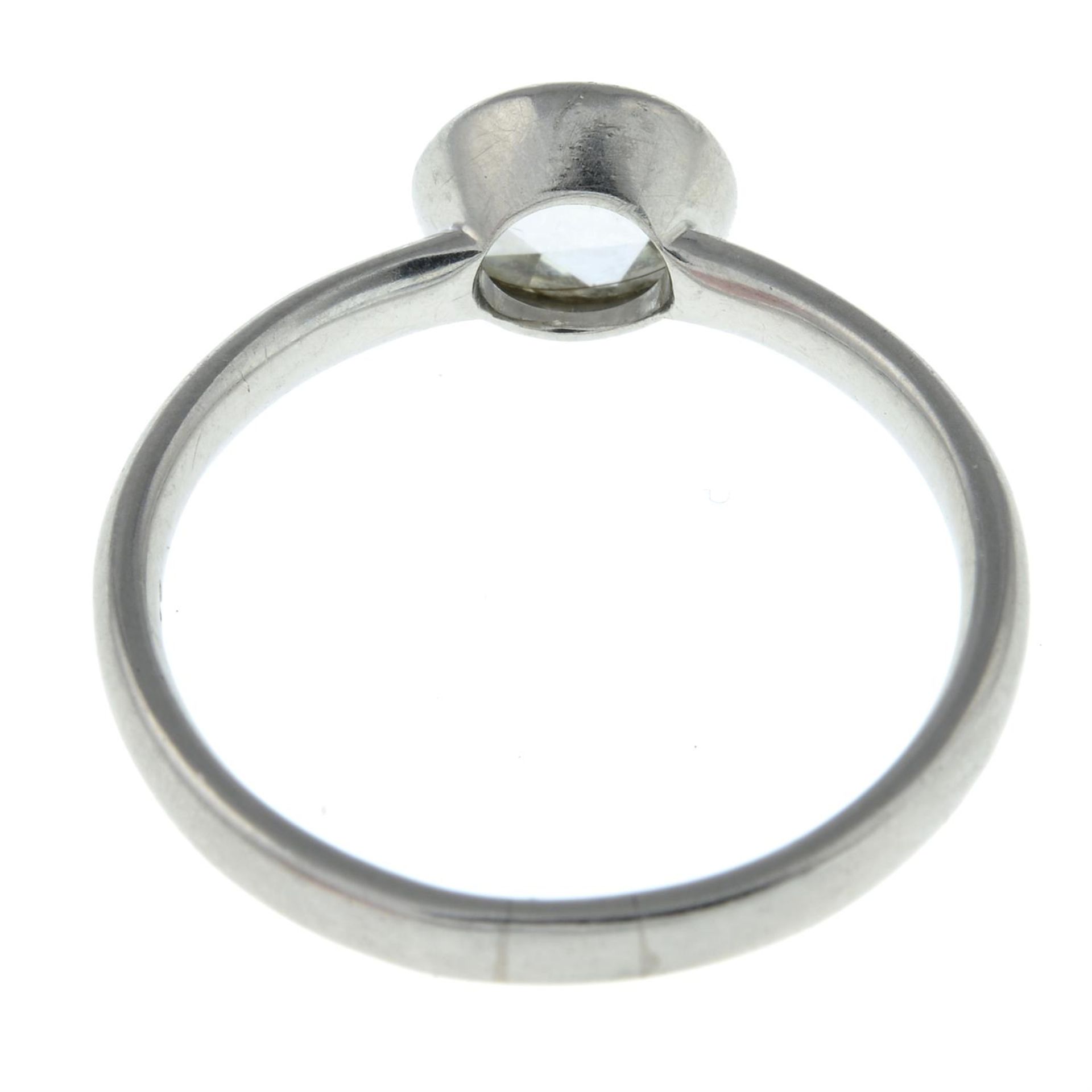 A platinum rose-cut diamond single-stone ring. - Image 2 of 2