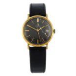 OMEGA - a gold plated wrist watch, 34mm.