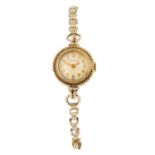 JAEGER-LECOULTRE - a 9ct yellow gold bracelet watch, 20mm.