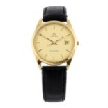 OMEGA - a gold plated Seamaster wrist watch 33mm.