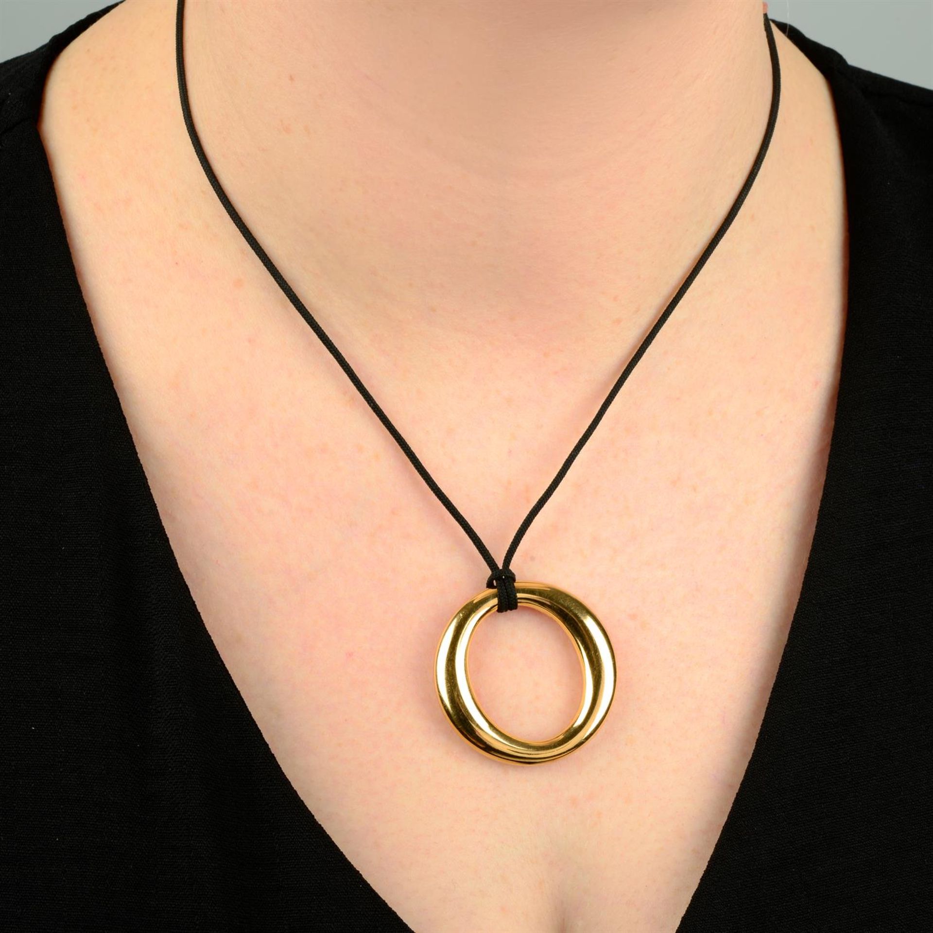 A 'Sevillana' pendant, on black cord, by Elsa Peretti for Tiffany & Co. - Image 6 of 6