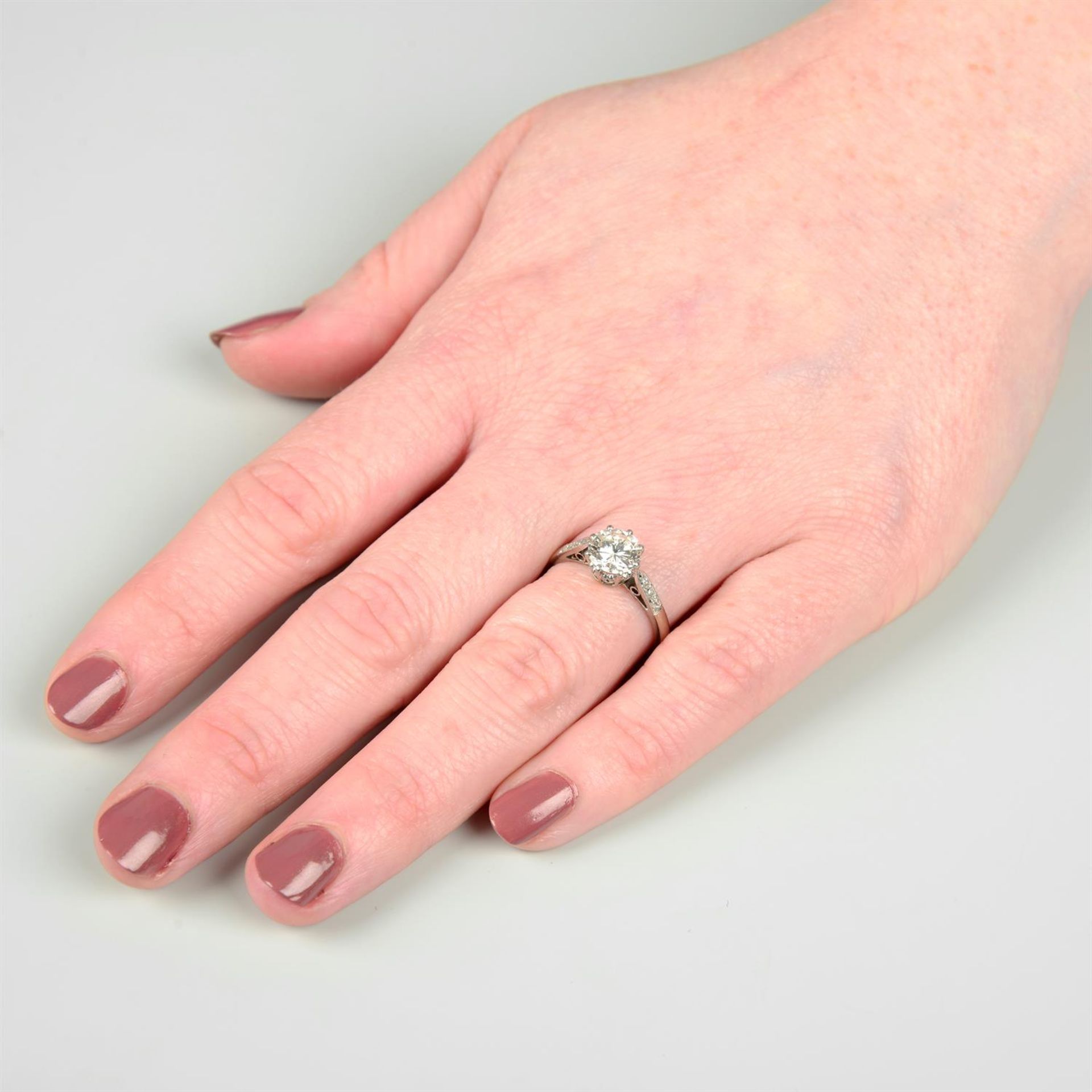 A mid 20th century 18ct gold circular-cut diamond single-stone ring. - Image 5 of 5