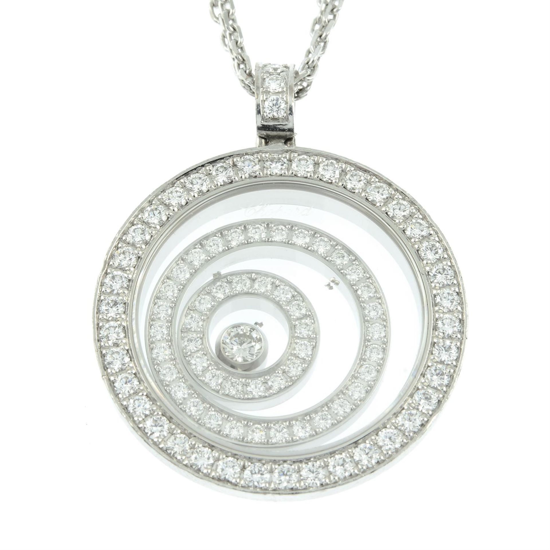 An 18ct gold diamond 'Happy Spirit' pendant, with chain, by Chopard. - Bild 2 aus 5