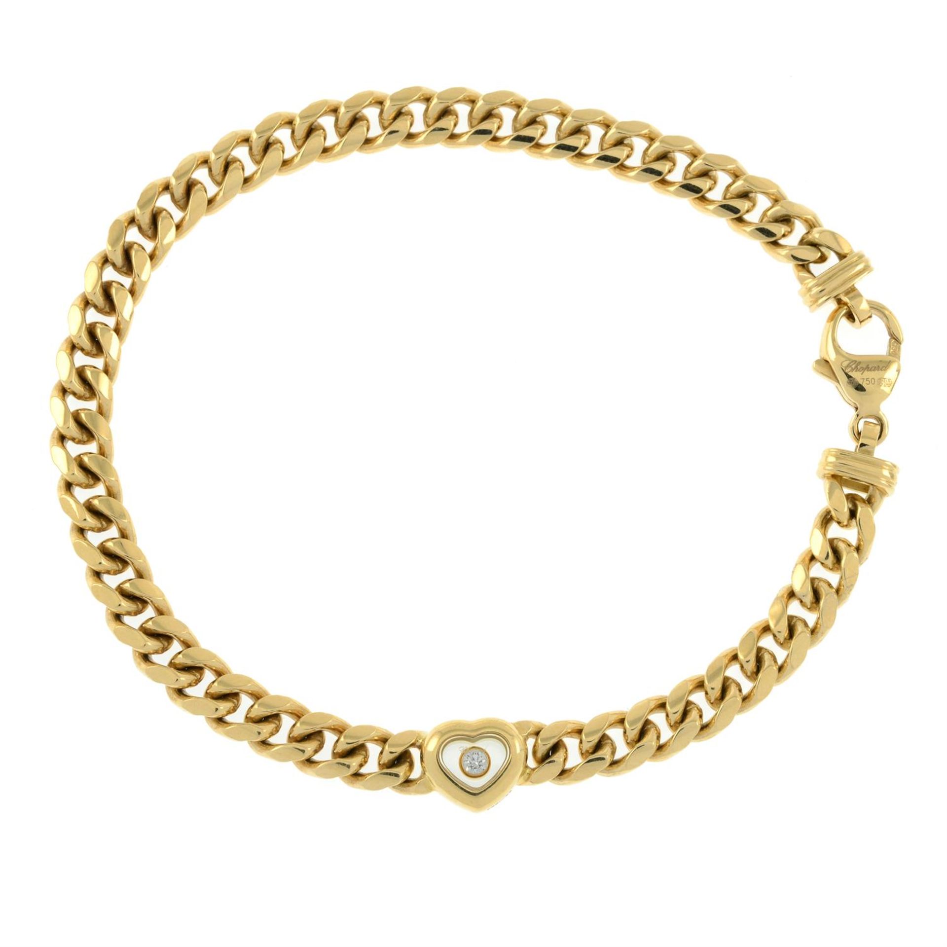 An 18ct gold 'Happy Diamonds' heart bracelet, by Chopard. - Bild 2 aus 4